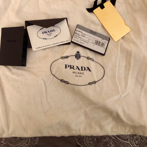 Prada Black Satin Pochette Clutch - Picture 6 of 7